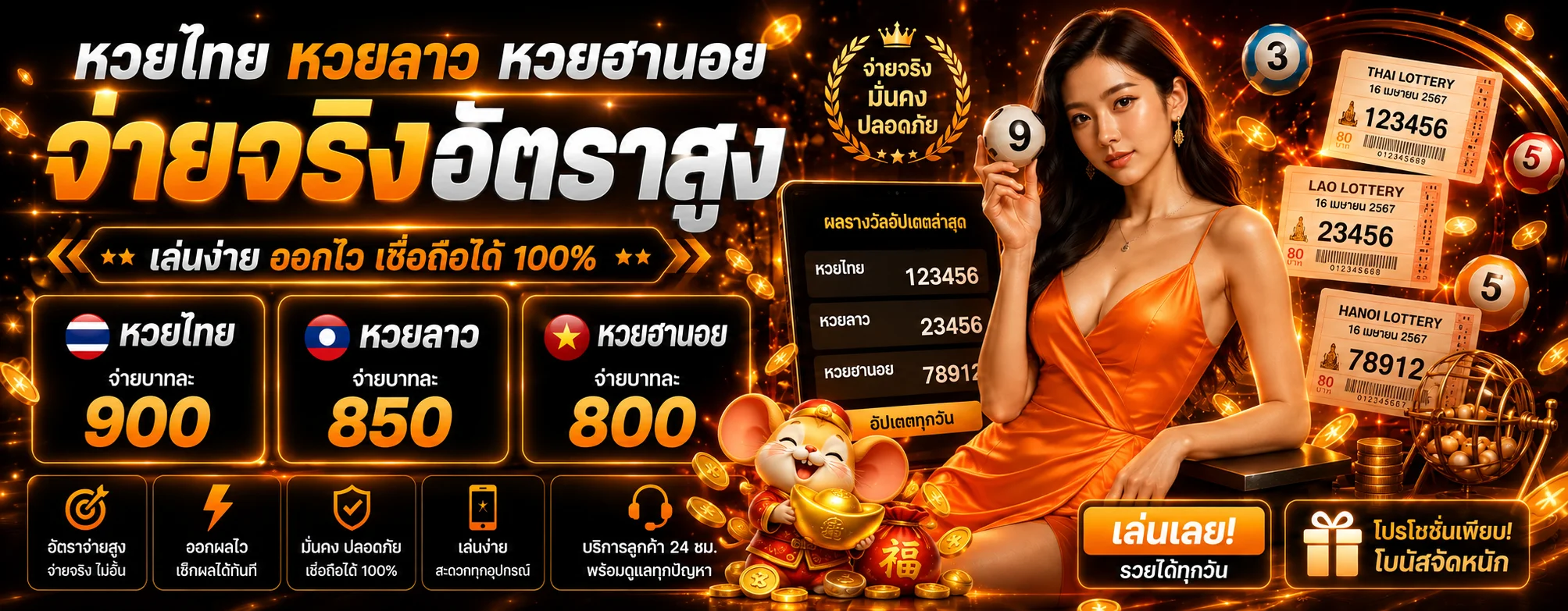 แบนเนอร์ NOVA88 หวยไทย ลาว และฮานอย
